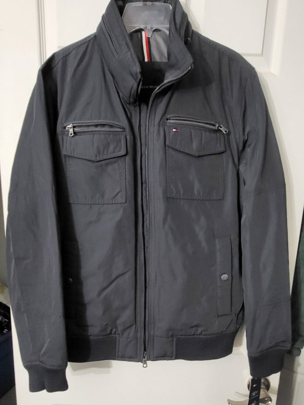 Tommy Hilfiger- Mens Coat- Water & Wind Resistant-Hood- Drk Blue– Size XL – NWT